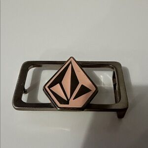 Vintage Volcom Pink and Silver Metal Slide Buckle